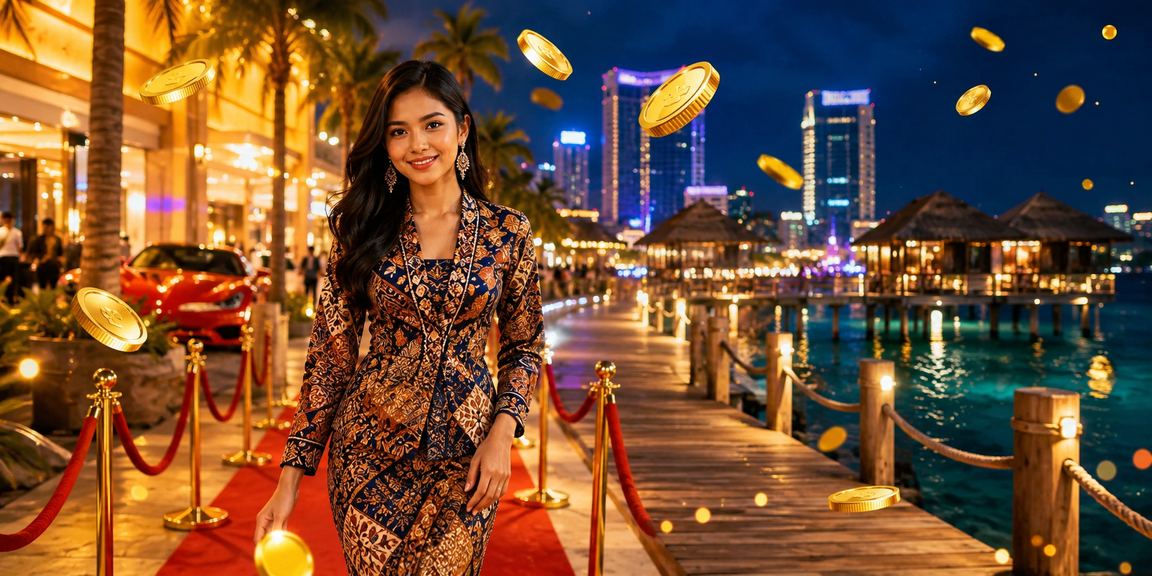 Paparan aplikasi kasino slot di Johor Bahru dengan rekaan batik tradisional Malaysia